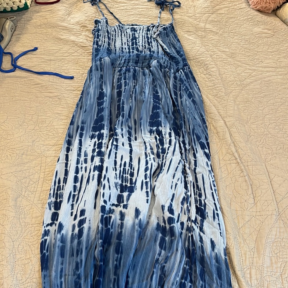 Blue rain maxi dress